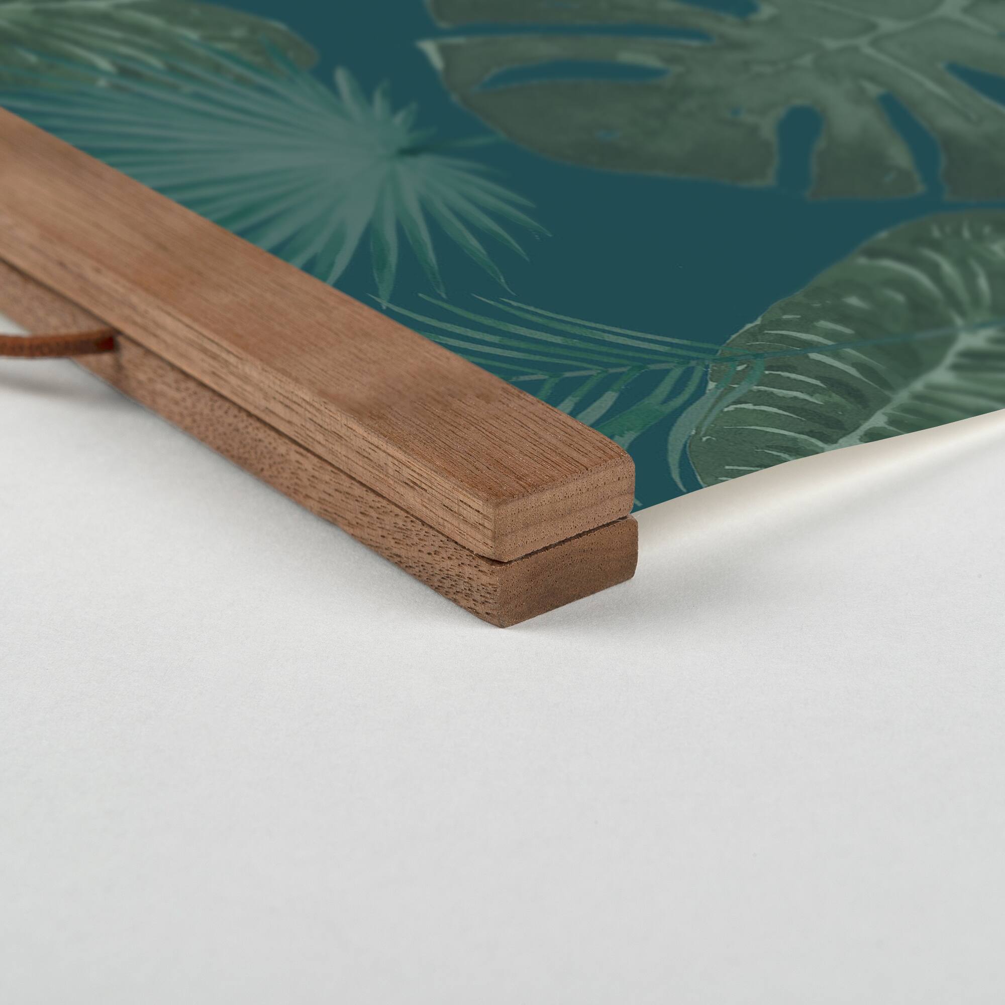 Let Your Soul Shine Tropical Palm Teak Hanging Canvas